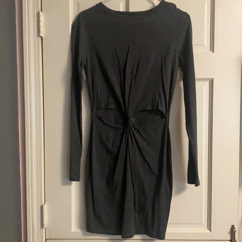 Never worn Dark Grey dress with mid cutouts